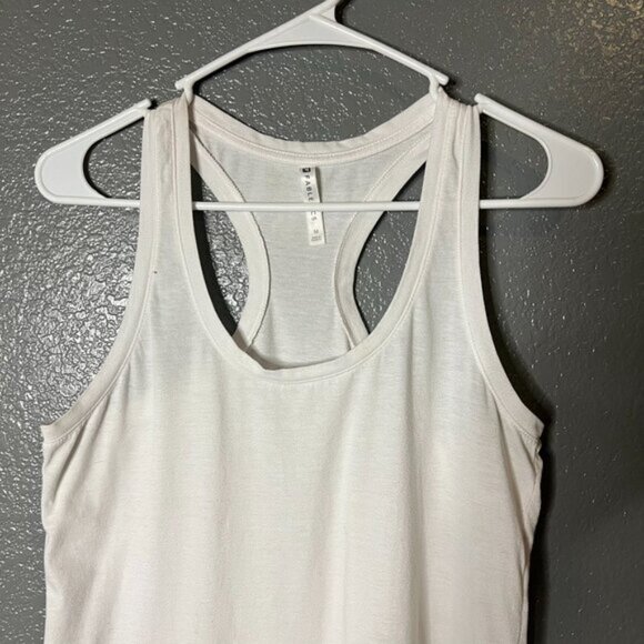 Fabletics White Racerback Tank Top, Size Medium - Picture 3 of 5